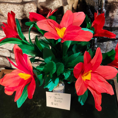 Feather flower bouquet